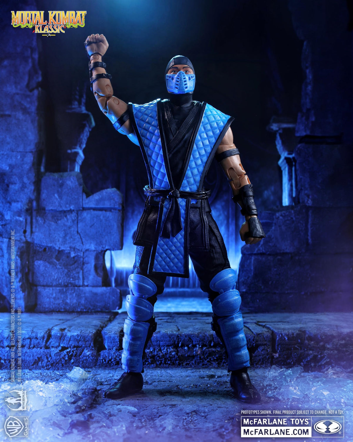 McFarlane Toys Sub-Zero detailed sculpt captures iconic franchise look