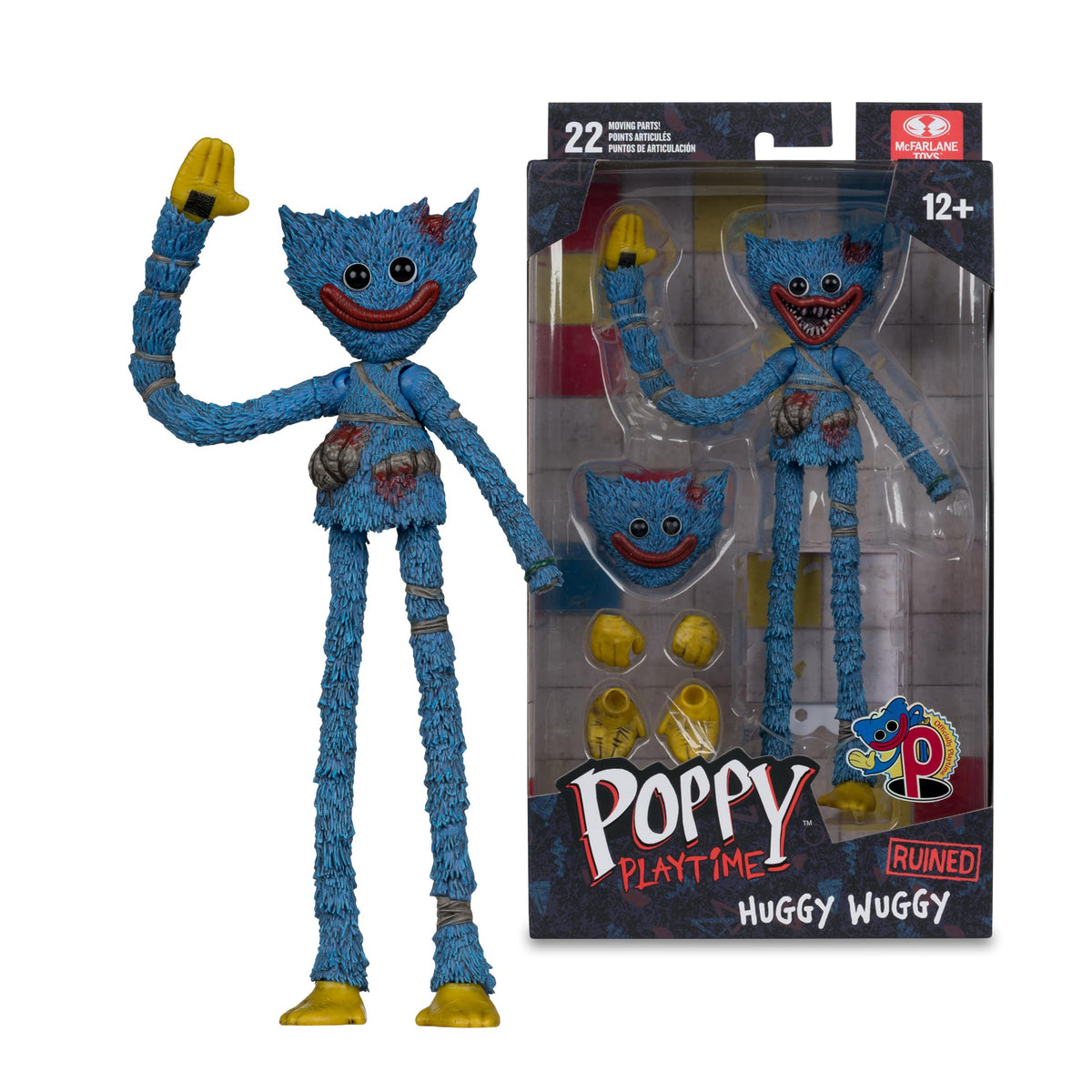 McFarlane Toys Huggy Wuggy Ruined base connects to other figures.