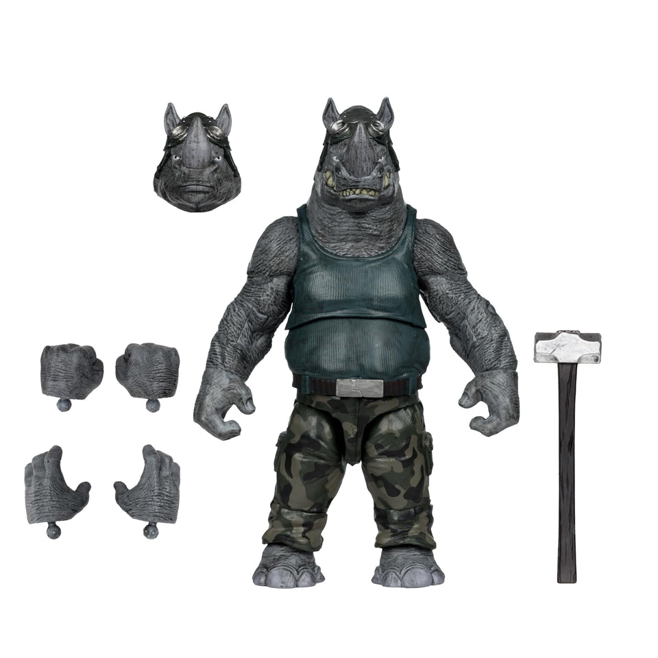 McFarlane Toys Rocksteady 5in figure in dynamic pose for display and photography