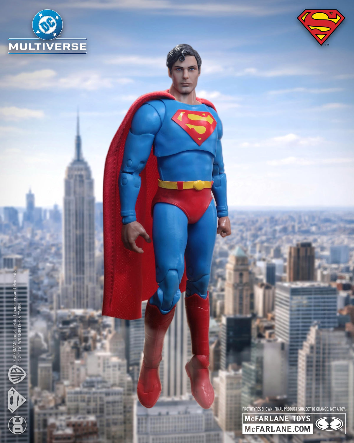 McFarlane Toys Superman with 22 articulation points for poseability