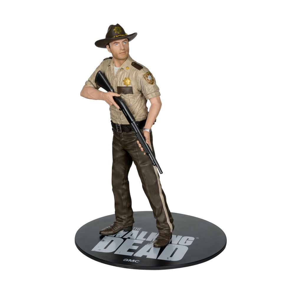 McFarlane Toys Rick Grimes 1:8 figure in a dynamic pose for display