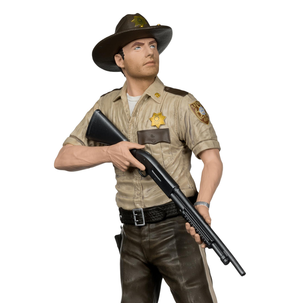 Rick Grimes 1:8 scale figure on included base for stable display
