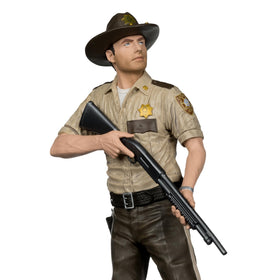 Rick Grimes 1:8 scale figure on included base for stable display