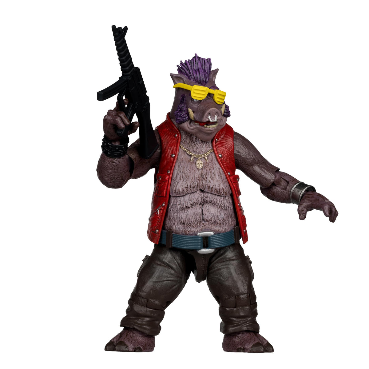 McFarlane Turtles Bebop chainsaw accessory for dramatic scenes.