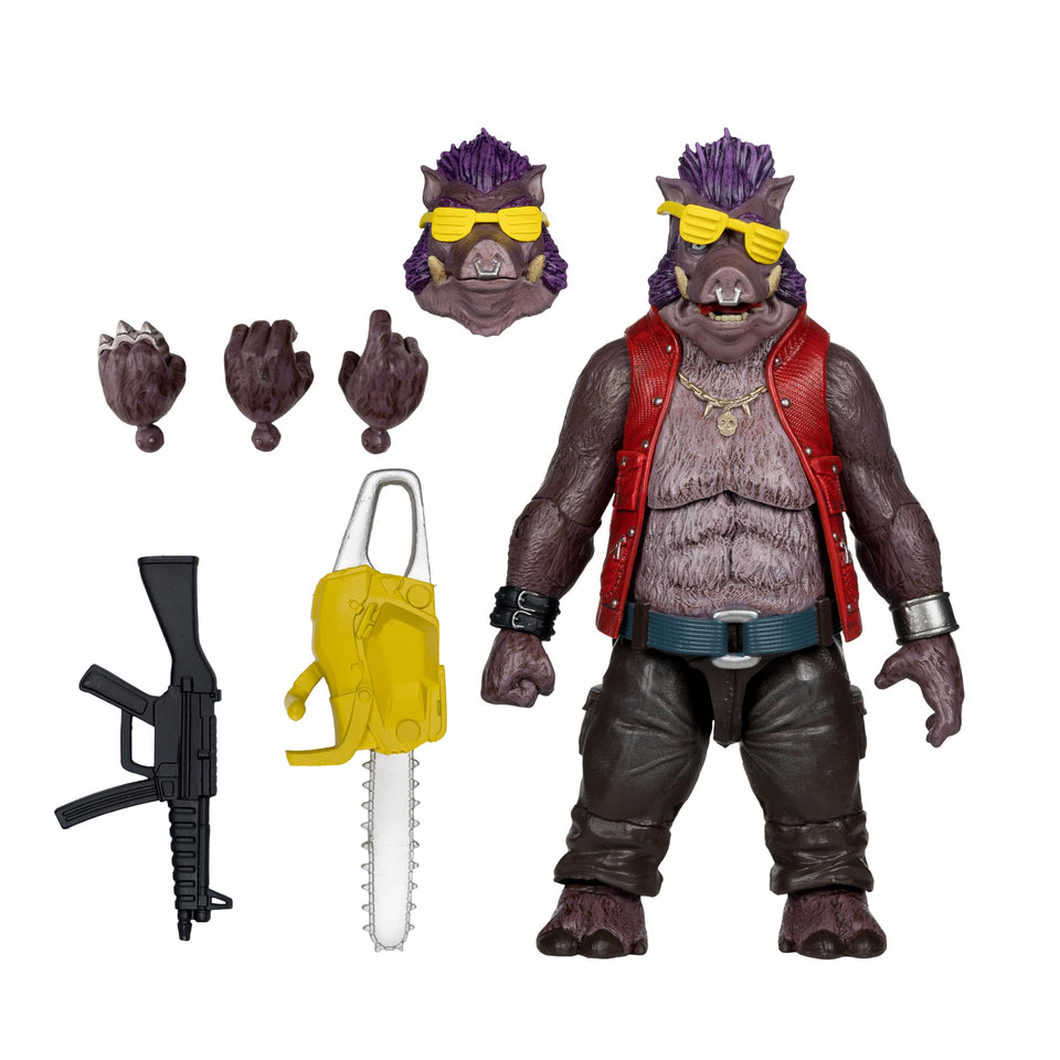 McFarlane Turtles Bebop 5in figure offers poseability for dynamic displays.