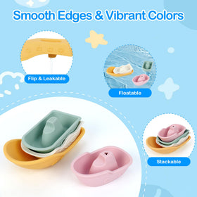 MCGMITT colorful bath toys that stimulate visual focus during tub time
