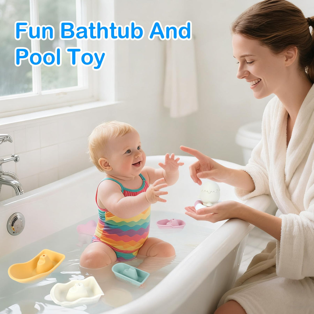 MCGMITT no-hole duck floats safely, avoiding water inside for mess-free play