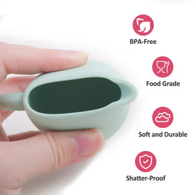 MCGMITT silicone spoons support accurate scooping and tiny-thumb coordination