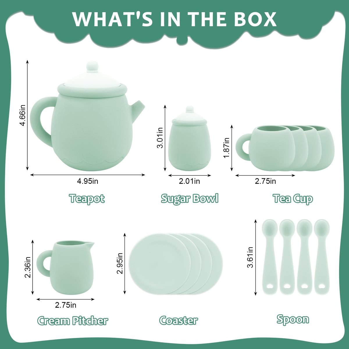 MCGMITT silicone sugar bowl with lid keeps pretend treats neatly organized