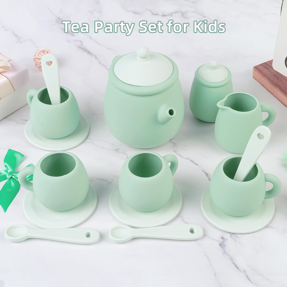 MCGMITT silicone teacups providing durable, kid-friendly sipping during imaginative play