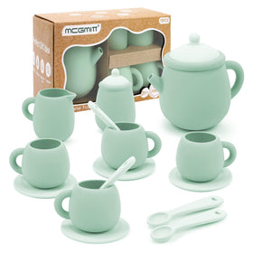 MCGMITT silicone teapot with lid for safe, mess-free pretend play during tea parties