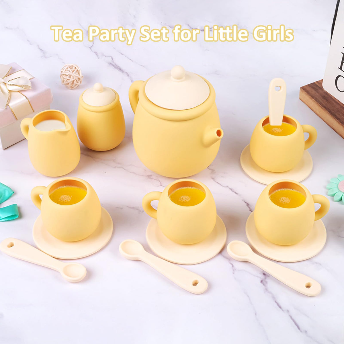MCGMITT four silicone tea cups for kid-friendly storytelling tea party