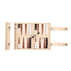 McGregri backgammon roll-up board for travel-friendly play and quick setup