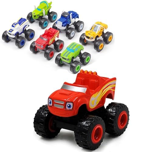 mcgskl 6-pack monster truck toys: durable die-cast trucks for kids' playtime