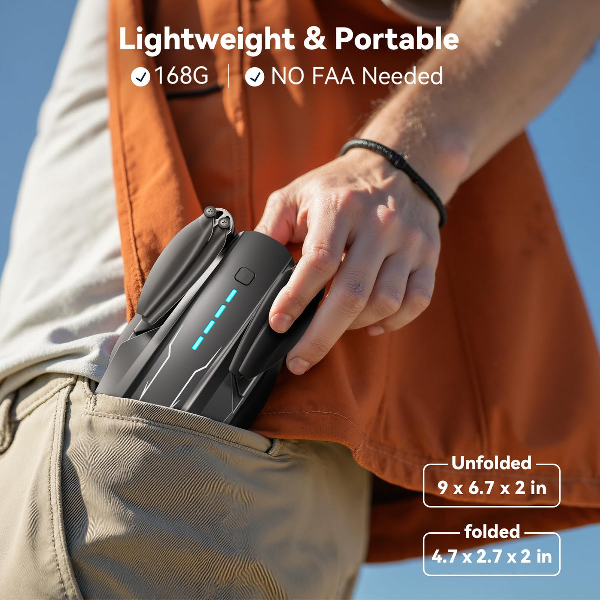 MCJDHJJ drone foldable design for easy transport