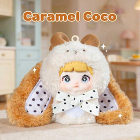 Mckkymi Nommi bunny 3-eye moods, switchable expressions for playful display and personality.