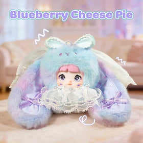 Mckkymi Nommi bunny plush surface, soft-touch fabric suitable for display and gentle collecting.