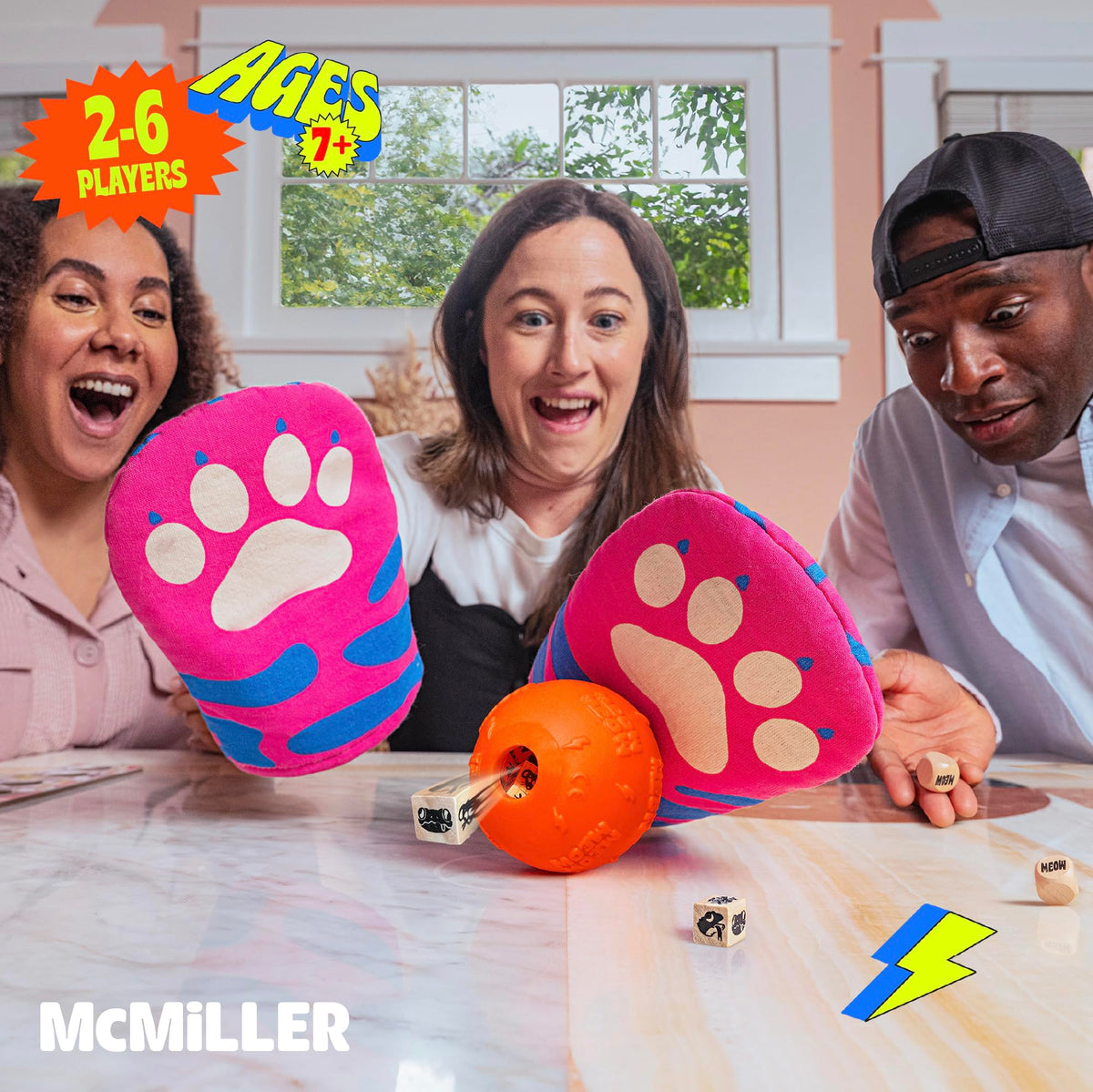 MCMILLER Cat Mitt Game in action with family laughter and friendly competition