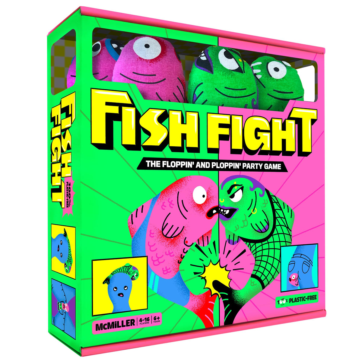 MCMILLER ENTERTAINMENT Fish Fight game setup invites family fun for indoor and outdoor play