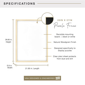 MCS frame hung vertically in natural woodgrain for versatile mounting