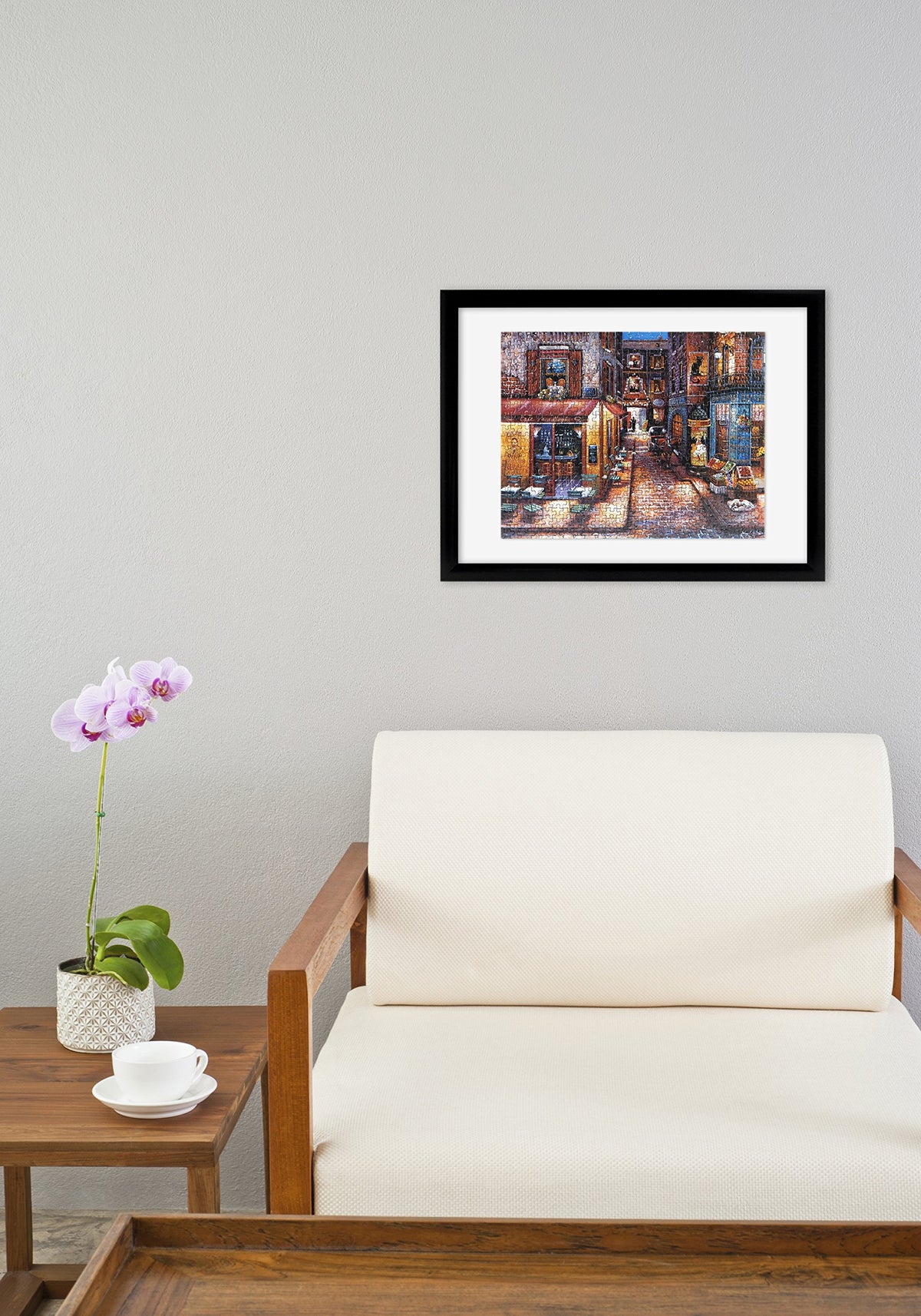 MCS puzzle frame wall-mount enables easy vertical or horizontal gallery.