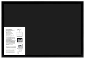 MCS puzzle frame horizontal layout with black woodgrain for versatile wall display