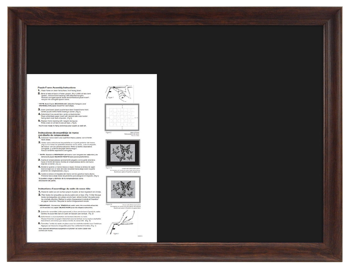 MCS Puzzle Frame with clear front protects finished puzzle from dust.