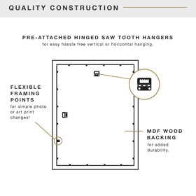 MCS frame offers white or black two-sided background options for contrast.