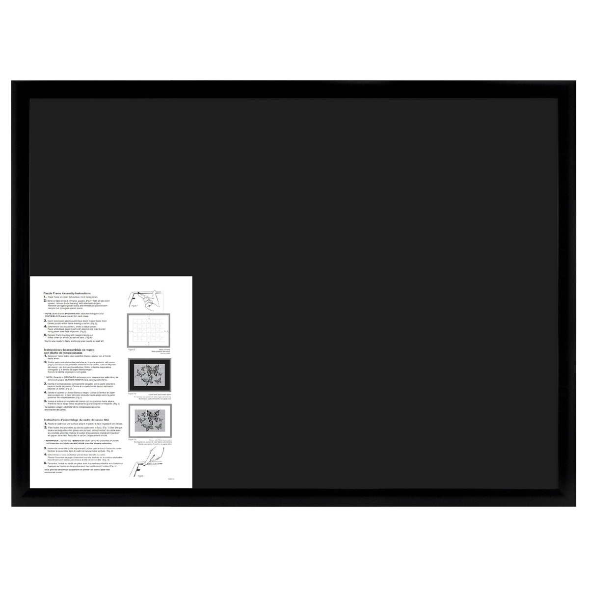 MCS puzzle frame shown vertical and horizontal hanging for versatile wall display