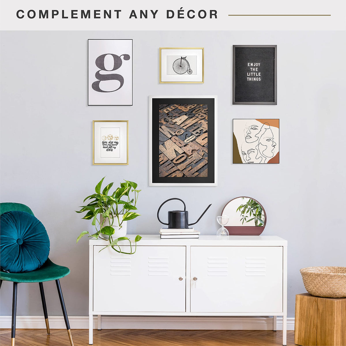 MCS white woodgrain front highlights clean, contemporary puzzle presentation.