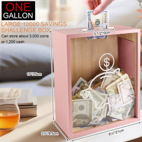 Mczxon Clear Piggy Bank visualizes savings growth to motivate deposits