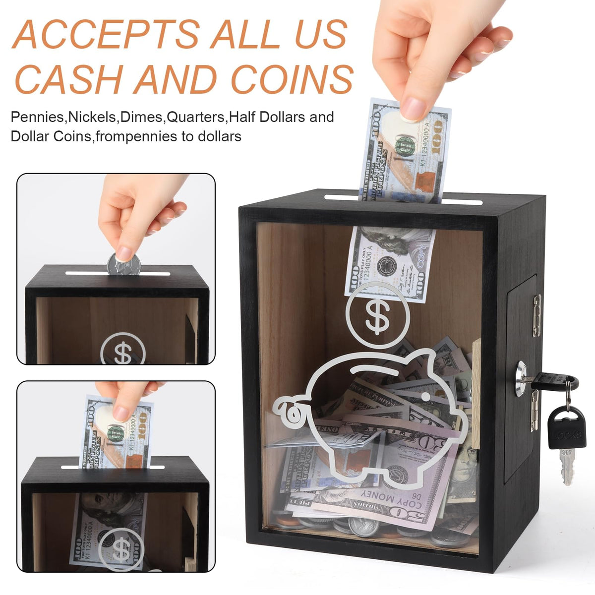 Mczxon clear surface lets users watch savings accumulate.