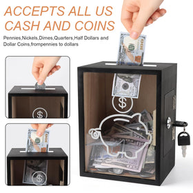 Mczxon clear surface lets users watch savings accumulate.