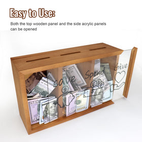 Mczxon open top and side panels for easy counting and transfers