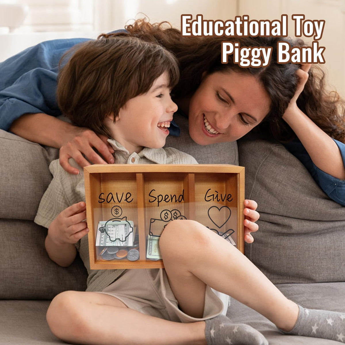 Mczxon educational piggy bank as a gift for teaching generosity