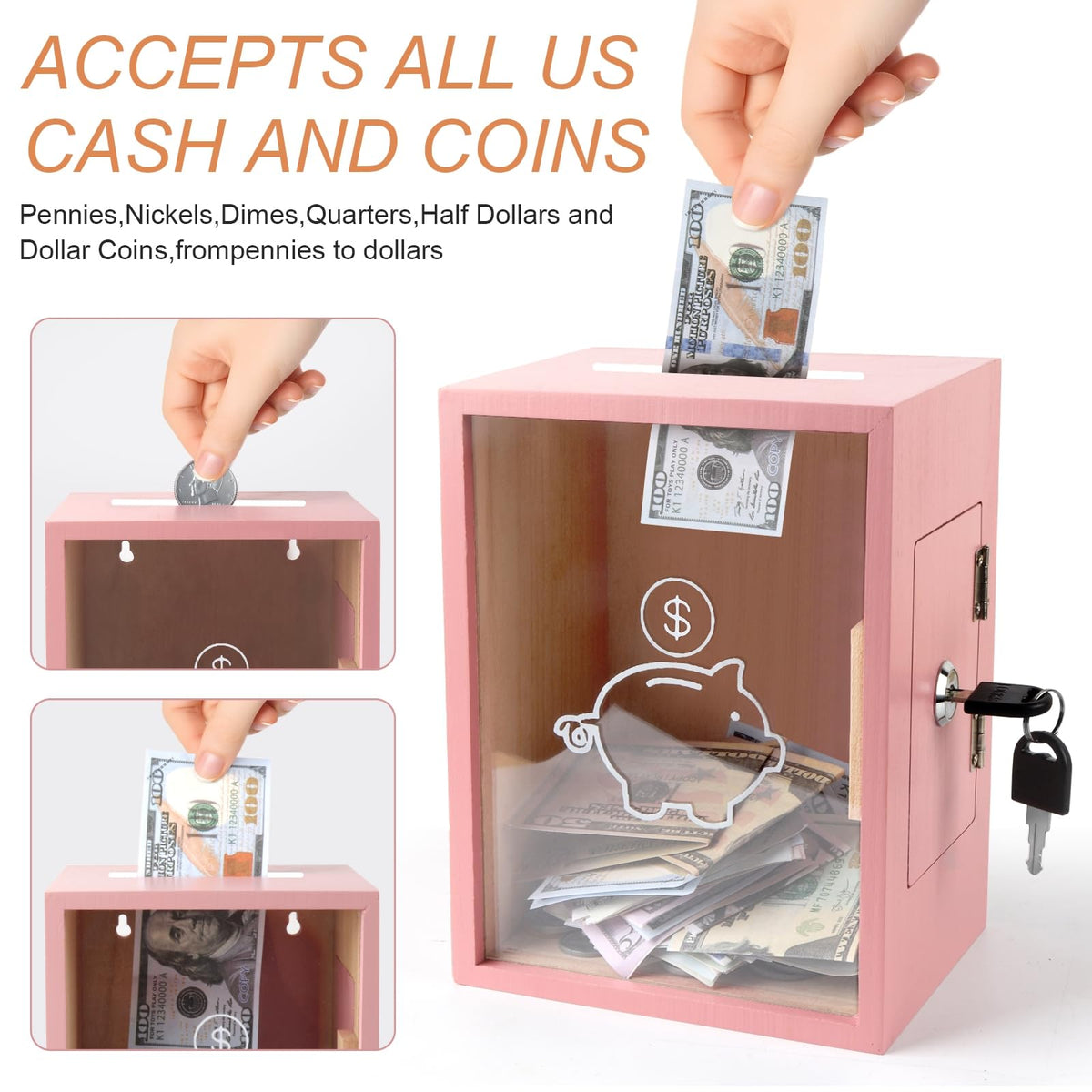 Mczxon lock and keys provide secure access to saved funds.