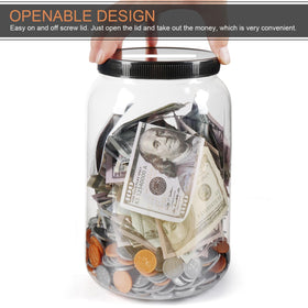 Mczxon durable PET piggy bank resists breakage during daily use.
