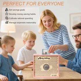 Mczxon ready-to-use wooden money box highlights no-assembly setup