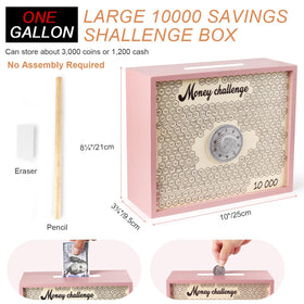 Mczxon wooden savings box with lock and keys highlights secure storage