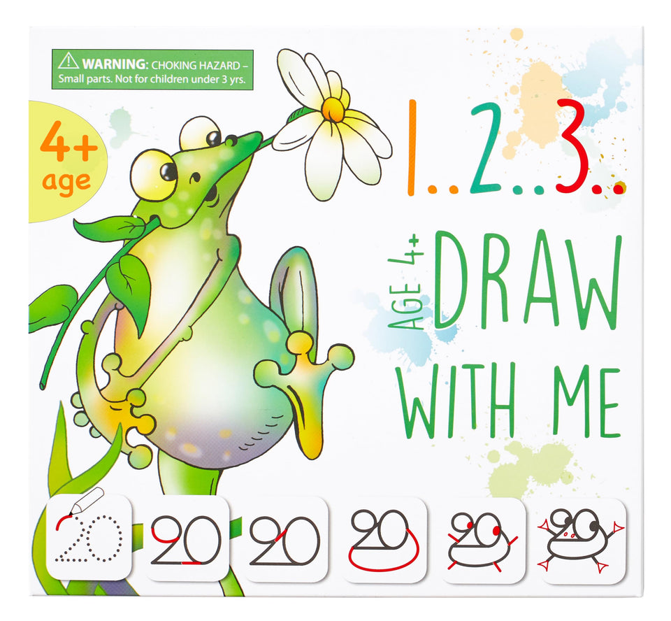 MD CREATIVE drawing with numbers cards help kids trace numbers and draw animals.