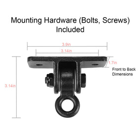 MDAIRC brackets installed on a backyard swing demonstrate durable, quiet swinging.