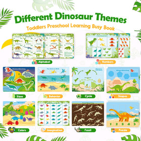 MDINGTD busy book theme pages show alphabet and numbers for early literacy skills.