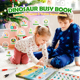 MDINGTD writing pages reveal dinosaur puzzles and writing practice for motor skills.