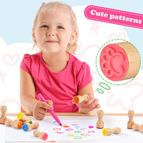 MeCids six-color pack delivers vibrant, kid-friendly stamping sessions.