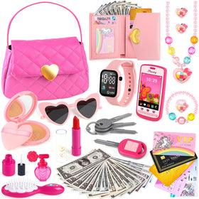 Meaicezli kids play purse set with all-in-one pretend gear for imaginative outings.