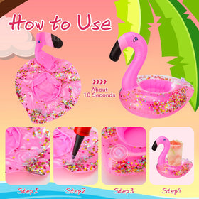 Light pink flamingo design adds cheerful vibe to poolside moments with Meanplan.
