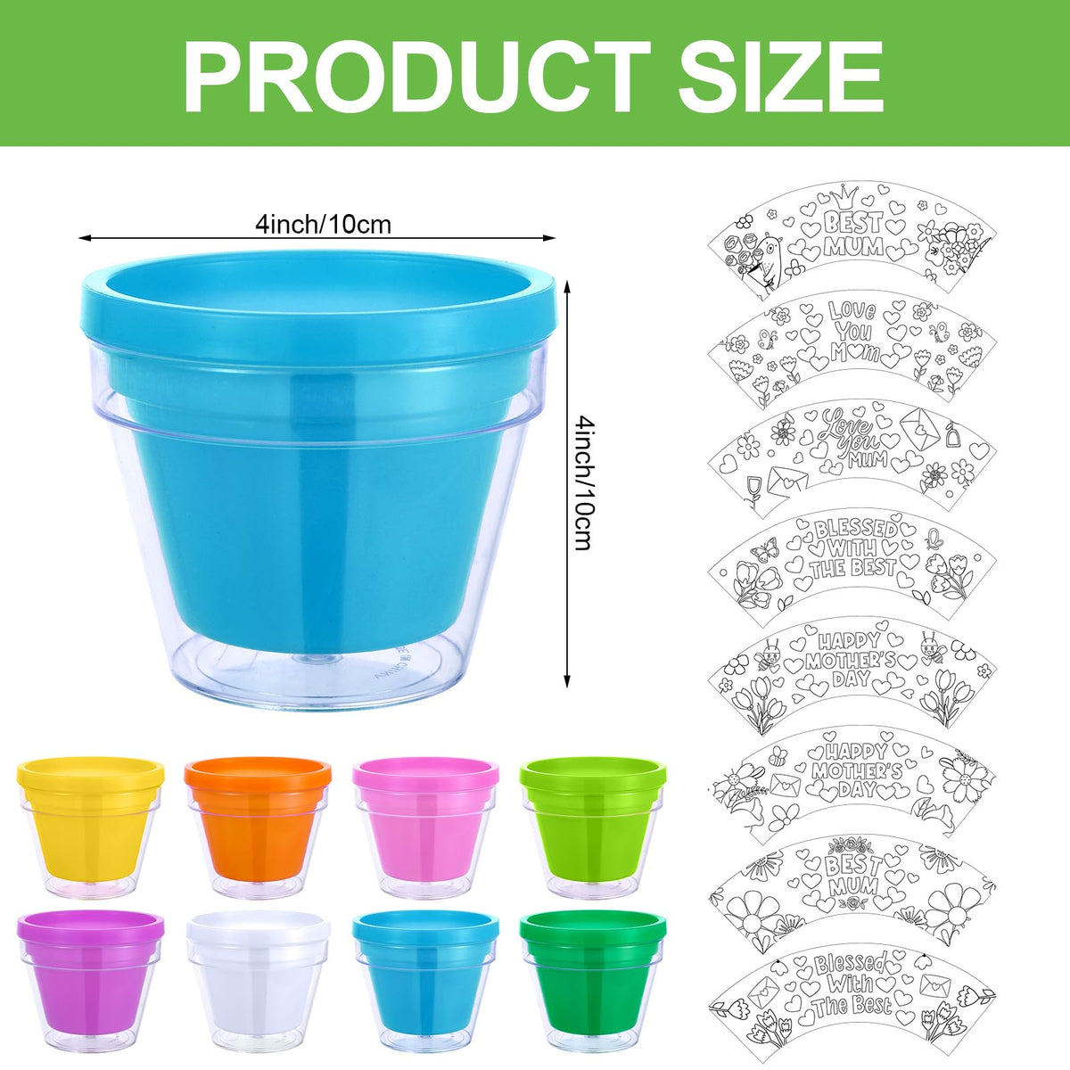 Meanplan color-your-own pots with paper liners for family coloring activities.