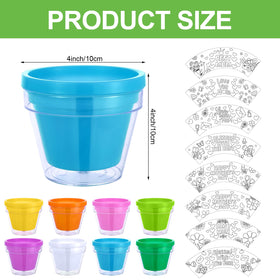 Meanplan color-your-own pots with paper liners for family coloring activities.