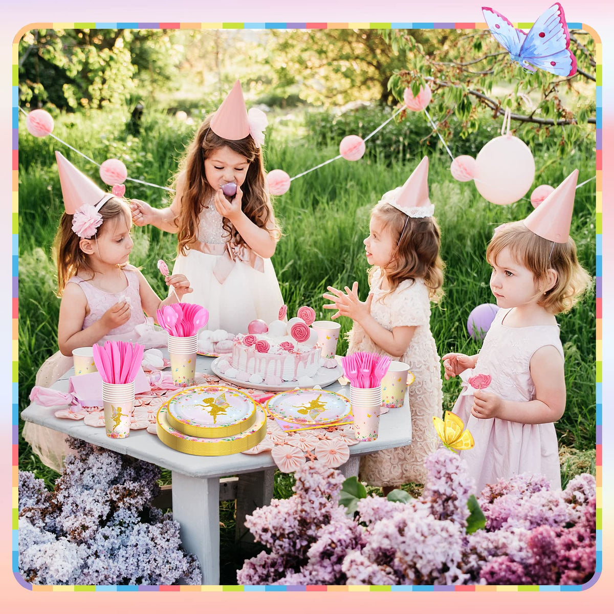 Meanplan Fairy Tableware Set plastic cutlery spoons suitable for little hands