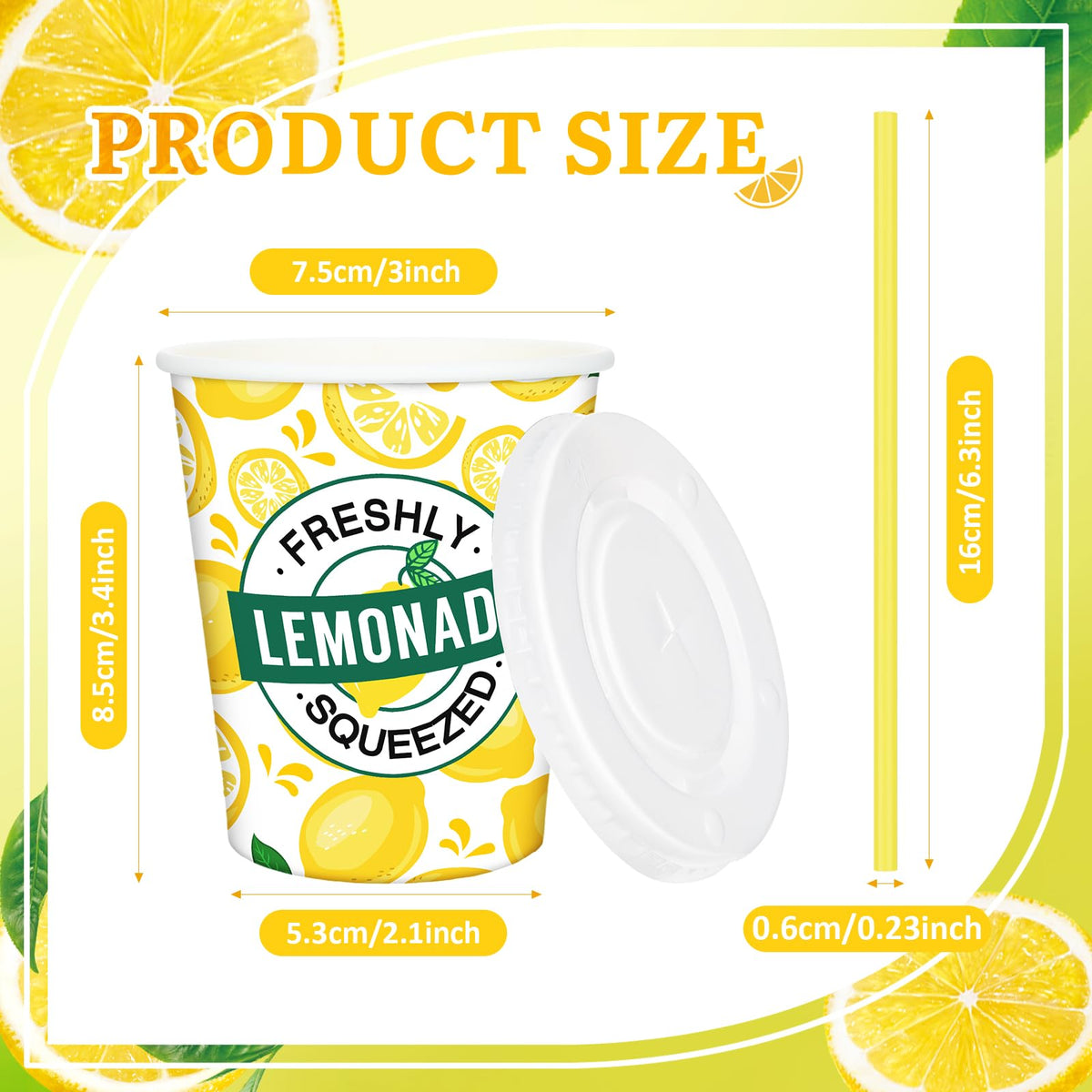 Close-up of Meanplan lemonade cup lid showing sturdy construction.